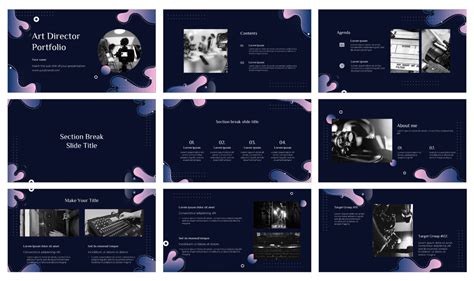 Art Director Portfolio Google Slides Theme PowerPoint Template