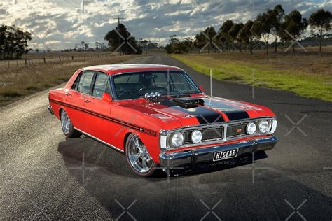 "Red Ford XY GT Replica" by John Jovic | Redbubble