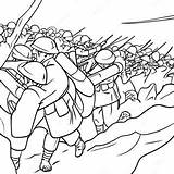 Trench Warfare Ww1 Battle Scene Coloring Page 58043 46742 sketch template