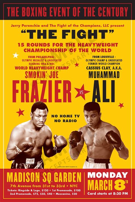 1971 Ali-frazier Boxing Poster - Etsy