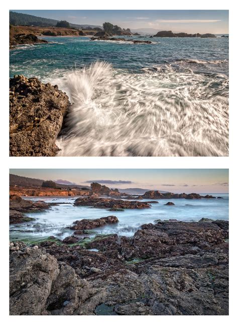 A very high tide and a very low tide at Shell Beach. – Mendonoma Sightings