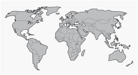 World Map With Borders Png, Transparent Png , Transparent Png Image ...