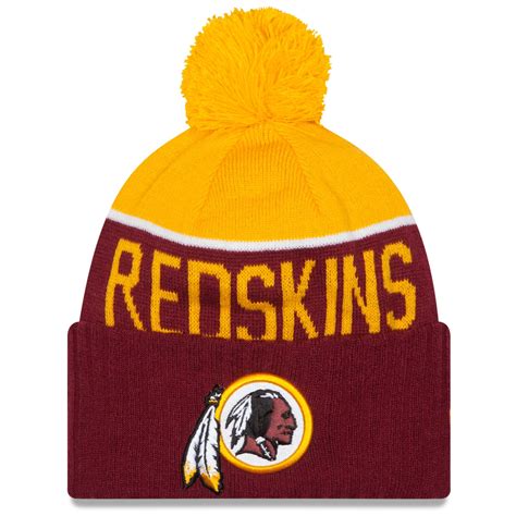 Washington Redskins New Era On-Field Sport Knit Hat with Pom - Gold