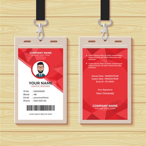 Employee Id Card Template Illustrations, Royalty-Free Vector Graphics ...