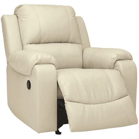 Ashley Furniture Rackingburg Leather Rocker Recliner in Cream - Walmart.com - Walmart.com