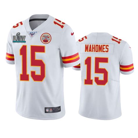 Kansas City Chiefs Patrick Mahomes White Super Bowl LIV Vapor Limited Jersey – Ctjersey.store