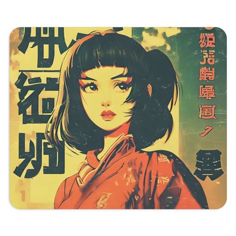 Vintage Anime Mousepad Anime Vintage Mouse Pad Anime Cute Mouse Pad ...