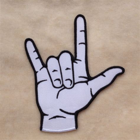 I Love You Hand Symbol Iron On Patch