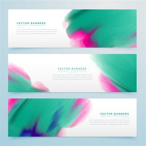 modern watercolor horizontal banner design template - Download Free Vector Art, Stock Graphics ...