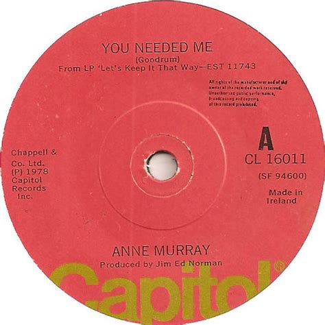 Anne Murray - You Needed Me (Vinyl) at Discogs