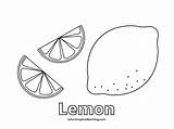 Lemon Coloring Pages sketch template