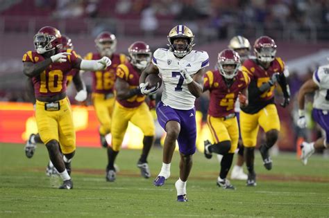 Dillon Johnson, Michael Penix Jr. lead No. 5 Washington past No. 20 USC ...