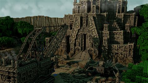 An awesome render of a huge Minecraft structure. | Minecraft structures, Minecraft castle ...