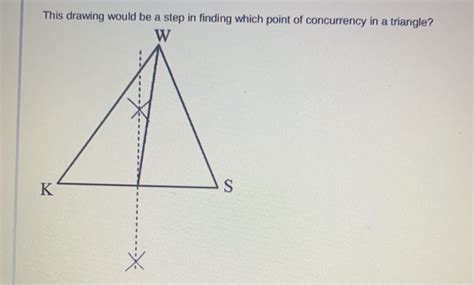 Solved: This drawing would be a step in finding which point of ...