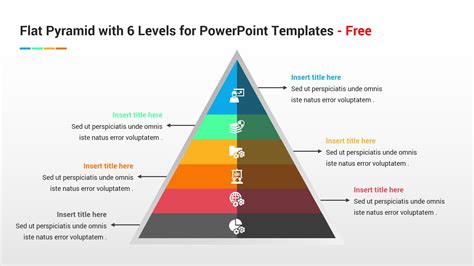 Flat Pyramid Diagram Six Levels For Powerpoint Template Ciloart | Images and Photos finder