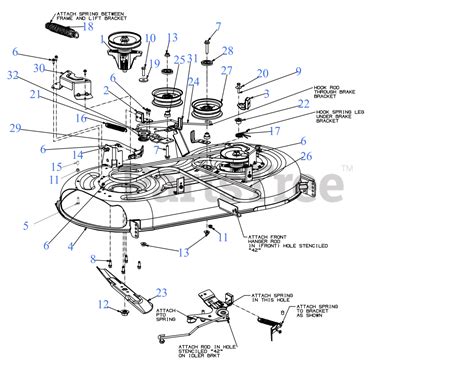 Cub Cadet 42-inch Mower Deck Parts Diagram Cub Cadet Riding