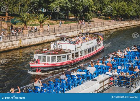 Tourist Boat Tour on River Spree on Summer Day in Berlin, Germany ...