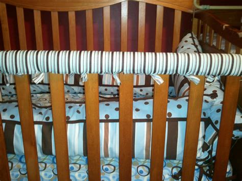 It's not every day...: How to make quick crib rail covers without sewing!