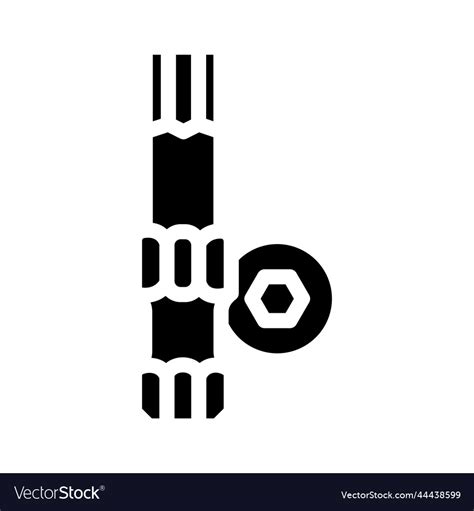 Allen wrench screwdriver bit glyph icon Royalty Free Vector