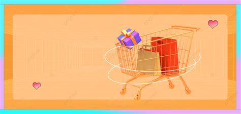 Shopping Cart Space Lines Yellow Background, Shopping Cart, Promotion, Activity Background Image ...