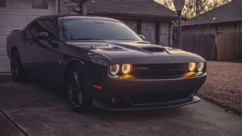 Download wallpaper 1920x1080 black, muscle car, dodge challenger, full ...