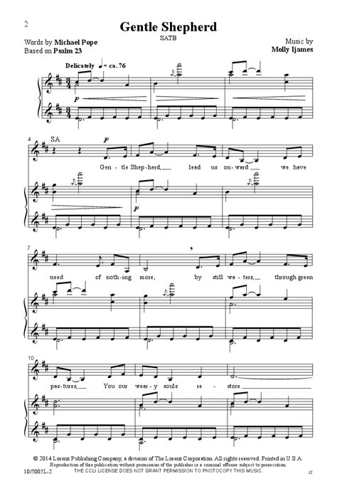 Gentle Shepherd (SATB ) by Molly Ijames| J.W. Pepper Sheet Music