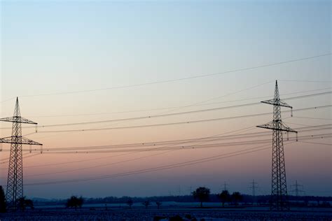 Power poles with lines with current in it free image download