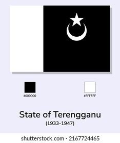 Vector Illustration State Terengganu 19331947 Flag Stock Vector ...