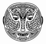 African Tribal Mask Coloring Page  Download Print Or Color Online For sketch template