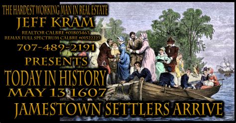 Today in History May 13 1607 / Jamestown settlers arrive