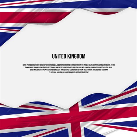 Premium Vector | United Kingdom flag design. Waving UK or England flag ...