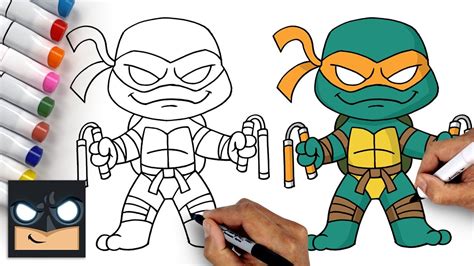 How To Draw Michelangelo | Teenage Mutant Ninja Turtles - YouTube