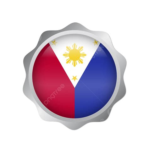 Philippine Flag Vector PNG Images, Philippines Flag Badge, Philippines ...