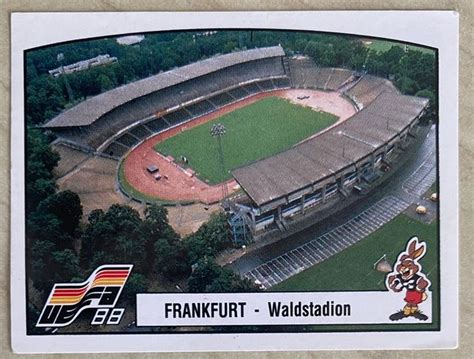 1988 PANINI EURO 88 ORIGINAL UNUSED STICKER HOST STADIUM WALDSTADION FRANKFURT 26 | MATCH WORN ...