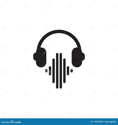 Headphone Music Icon Logo Design Vector Template Stock Vector - Illustration of element ...