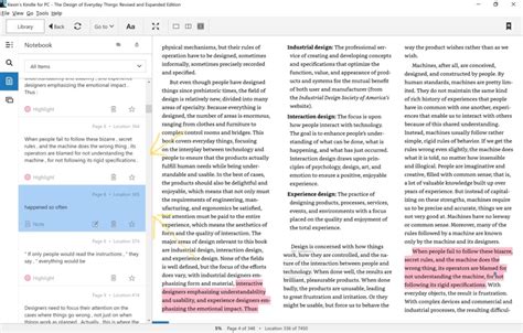 Design Critique: Kindle Notebook Interface (PC app) – IXD@Pratt