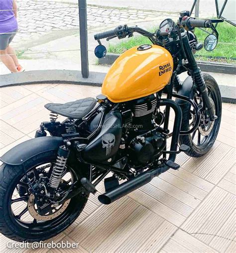 Royal Enfield Meteor 350 Modified Bobber With Single Seat - Looks Dope