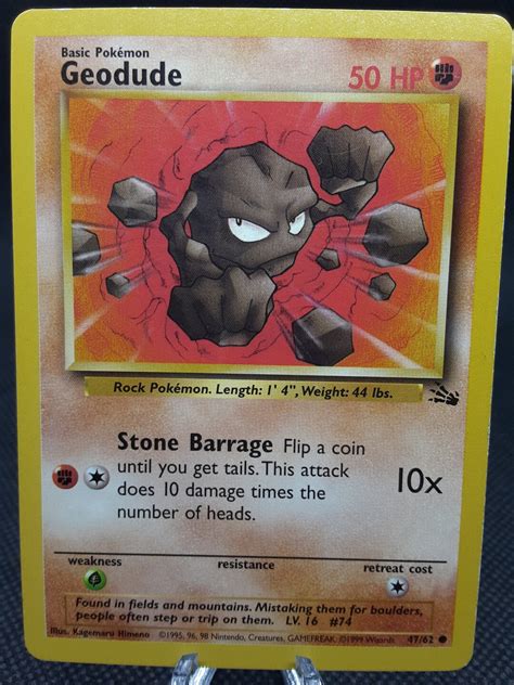 Pokemon Geodude 47/62 Card 1995 - Etsy