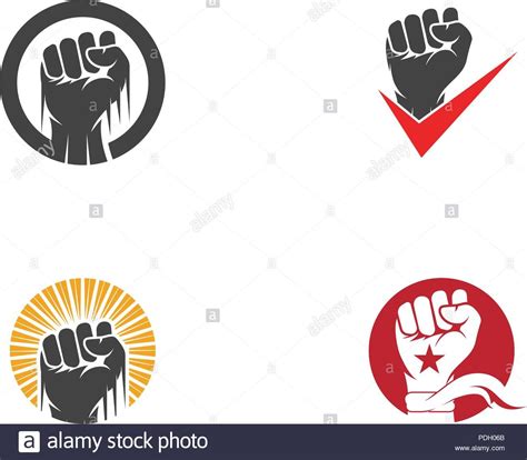 Download this stock vector: Hand strong vector icon illustration logo template - PDH06B from ...