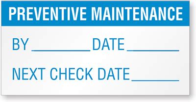 Aluminum & Self-Laminating Preventive Maintenance Labels