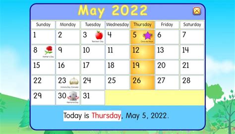 9 Fun Calendar Games For Kids To Play Online - Number Dyslexia