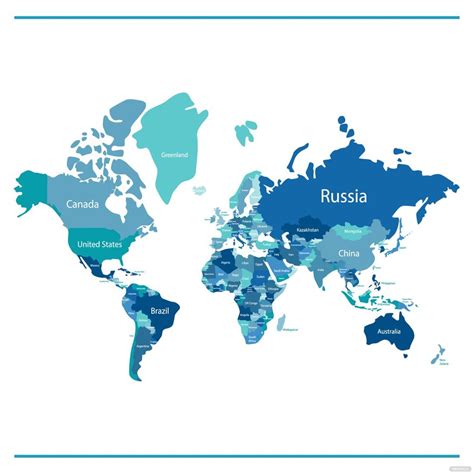 World Map With Countries Vector in Illustrator, SVG, JPG, EPS, PNG ...