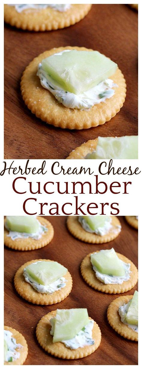 These crackers are the perfect appetizer for Spring! The herbed cream ...