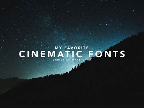 Cinematic font | free download for WEB