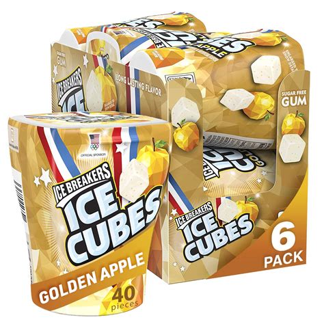 Buy Ice Breakers Ice Cubes Chewing Gum, Sugar Free, Golden Apple Flavor ...