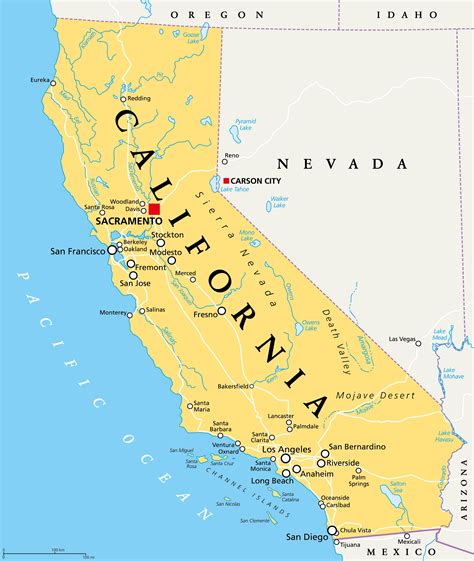 What States Border California? - WorldAtlas