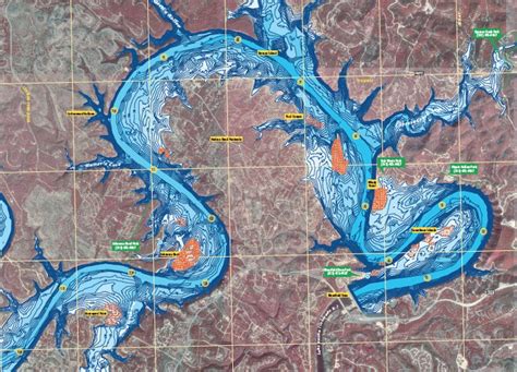 Lake Travis Chart -- Map of Lake Travis -- Austin Lakeway Hudson Bend