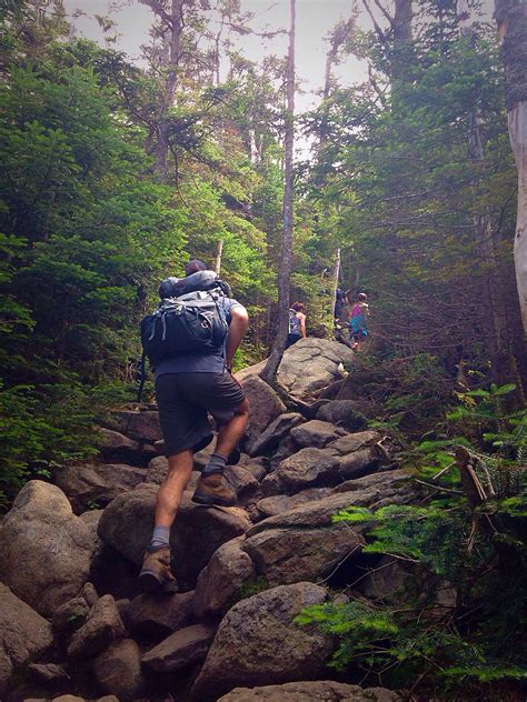 Straight UP to Little Haystack Mountain in Franconia Notch State Park in New Hampshire ...