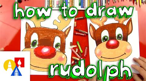 How To Draw Rudolph | Christmas art projects