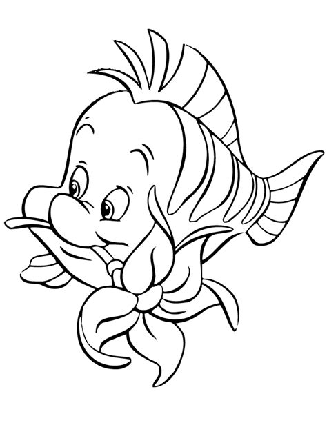 Flounder Little Mermaid Drawing at GetDrawings | Free download